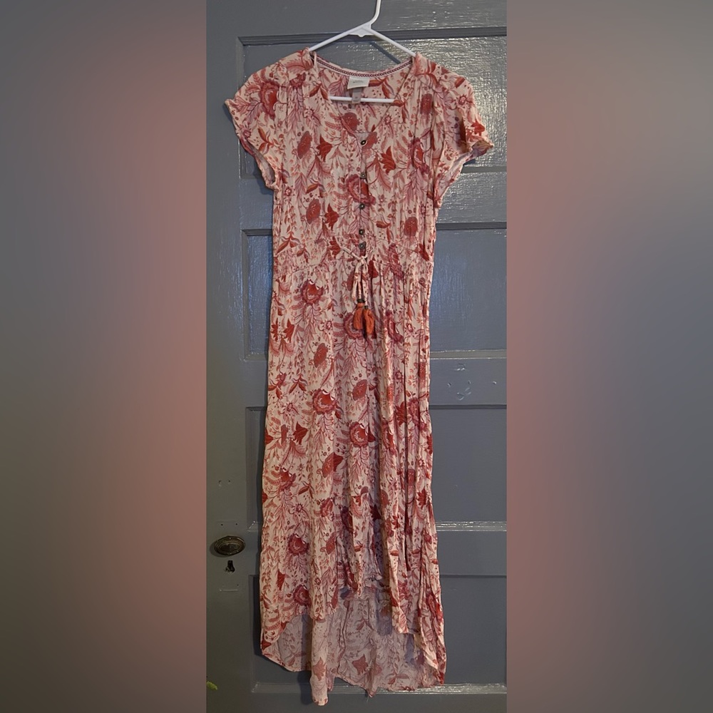 Pink Paisley Maxi Dress